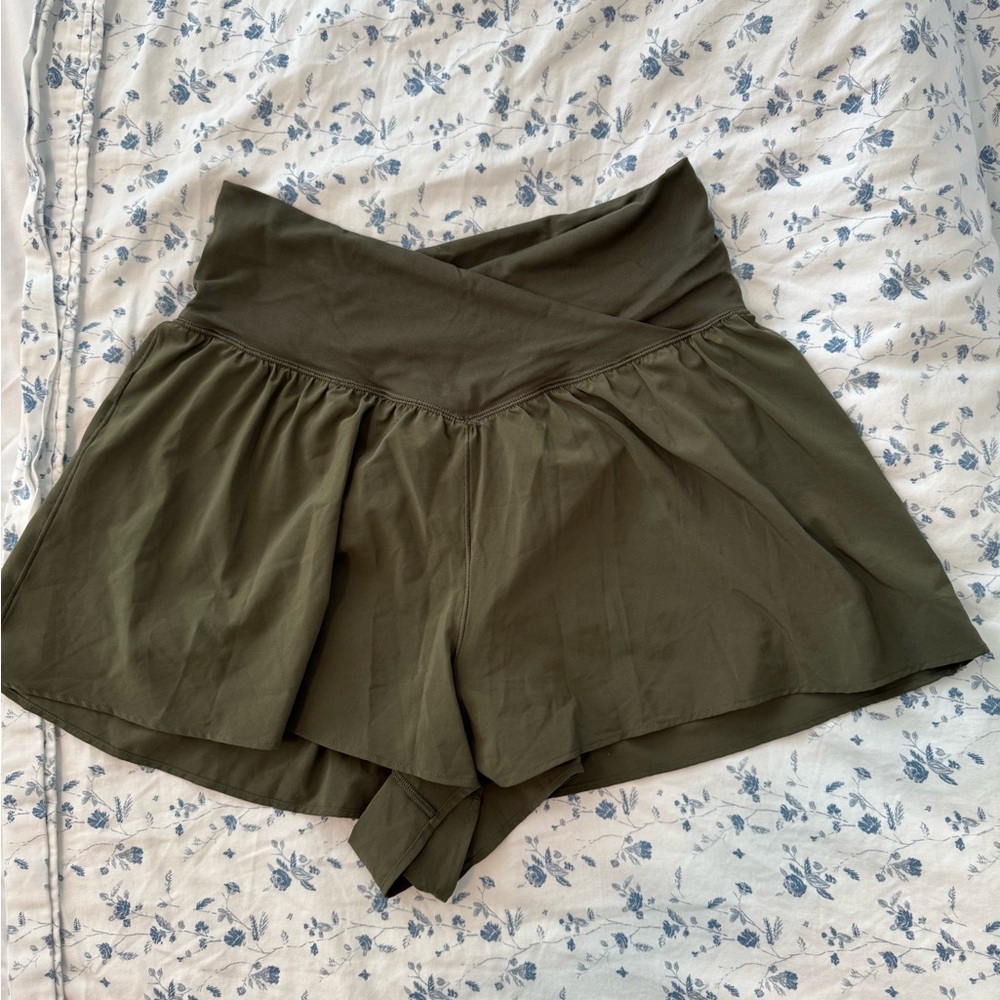 Olive Green Aerie Shorts
